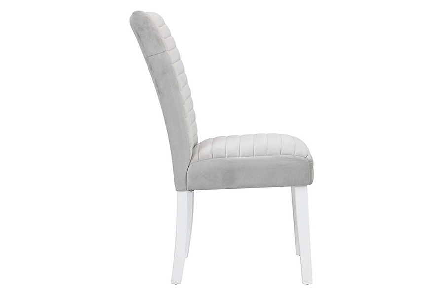 ACME - Elizaveta Side Chair (Set-2) in Gray/White High Gloss