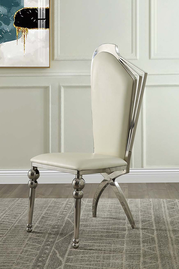 ACME Cyrene Side Chair (Set-2) - Beige (DN00928)