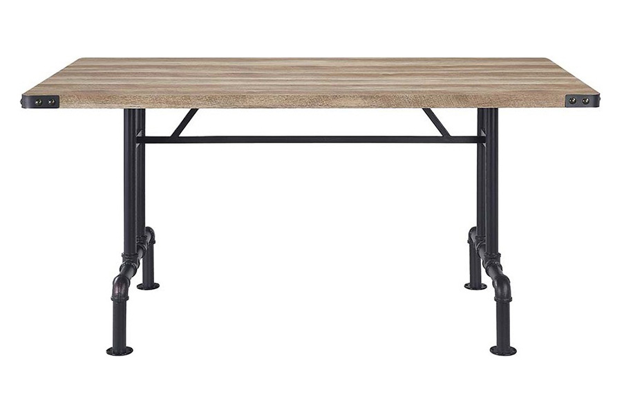 ACME - Edina Dining Table in Oak/Sandy Black