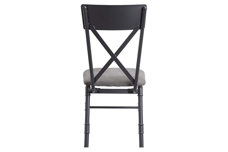ACME - Edina Side Chair (Set-2) in Gray/Oak/Sandy Black