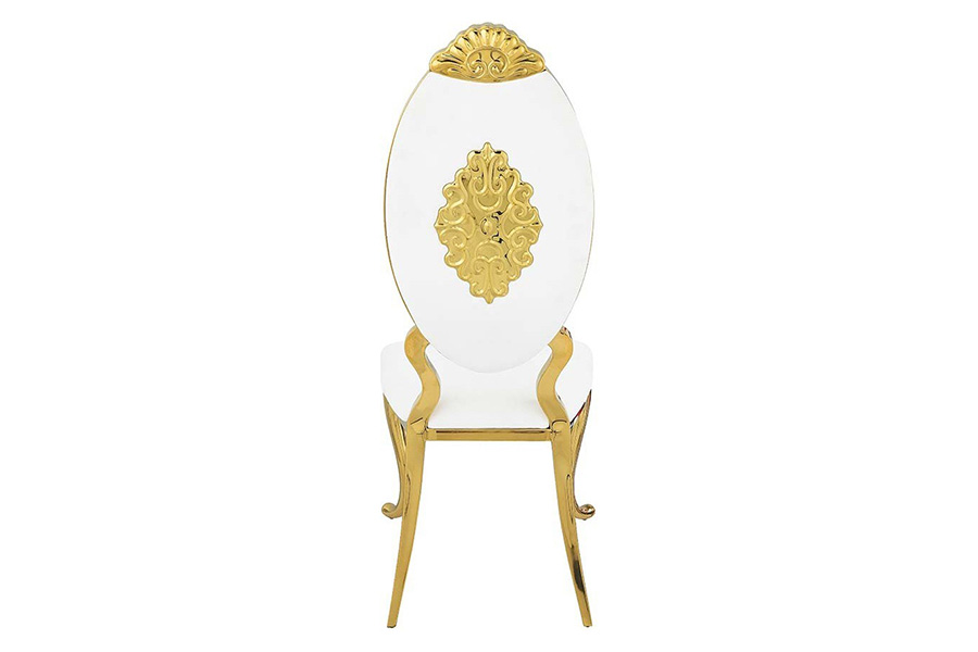 ACME - Fallon Side Chair(Set-2) in White/Mirrored Gold
