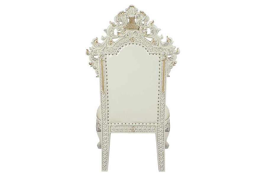 ACME - Adara Side Chair (Set-2) in Pearl White/Antique White