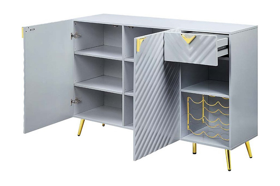 ACME Gaines Server - Gray High Gloss Finish