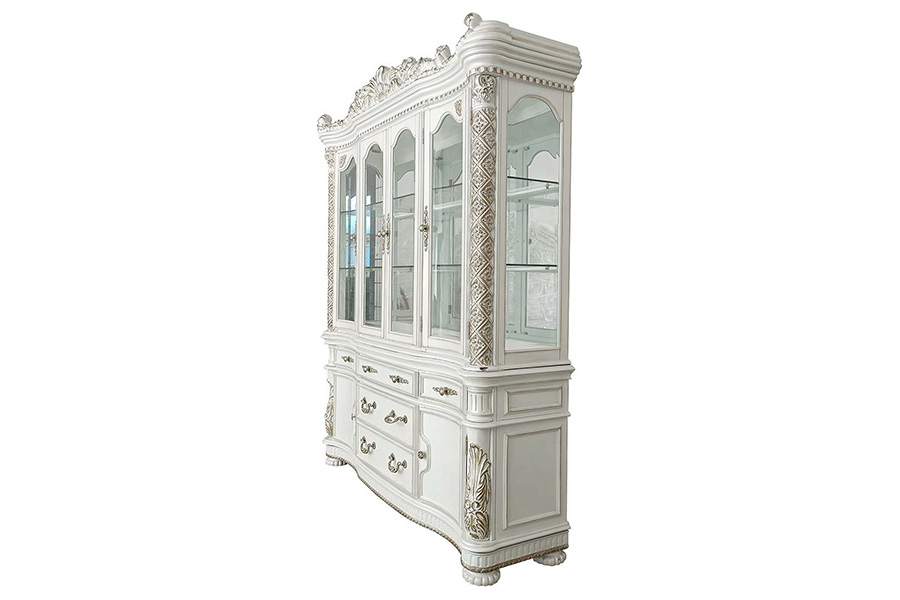 ACME - Vendome Buffet & Hutch in Antique Pearl