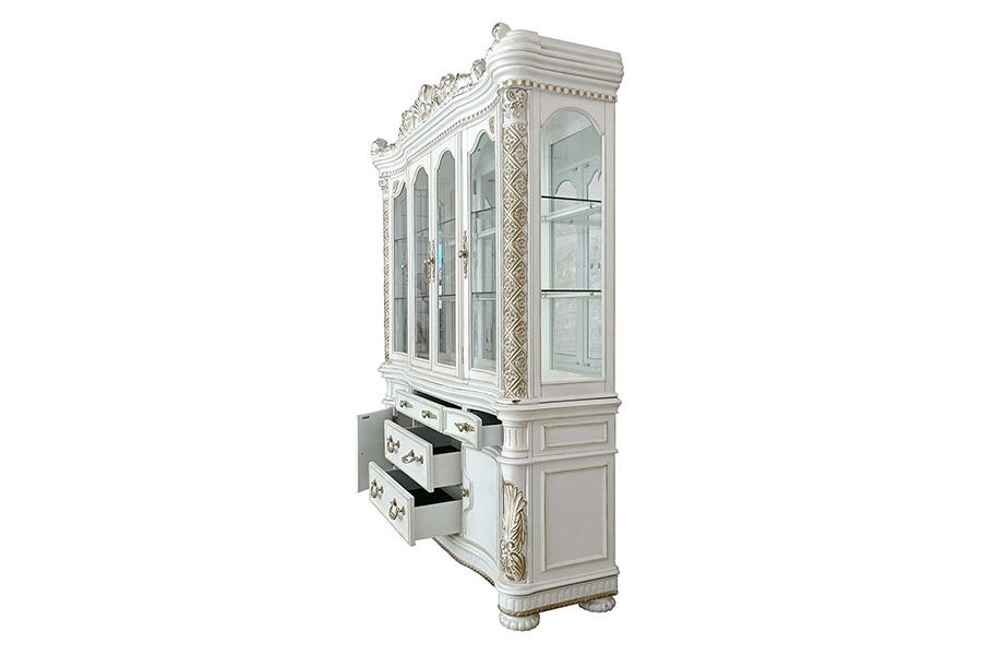 ACME - Vendome Buffet & Hutch in Antique Pearl