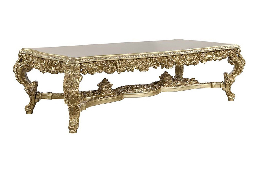 ACME - Bernadette Dining Table in Gold