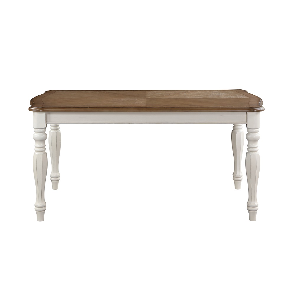 ACME - Florian Dining Table in Oak/Antique White