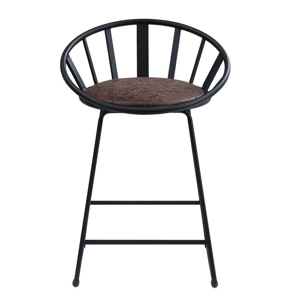 ACME - Zudora Counter Height Chair (Set of 2) in Synthetic/Black