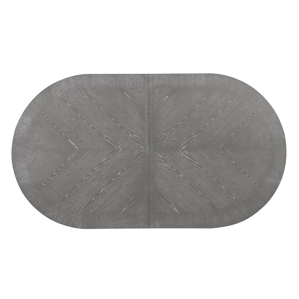 ACME - Adalynn Dining Table with 2 Leaves in Weathered Gray Oak