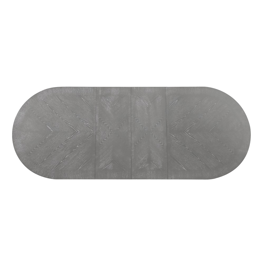 ACME - Adalynn Dining Table with 2 Leaves in Weathered Gray Oak