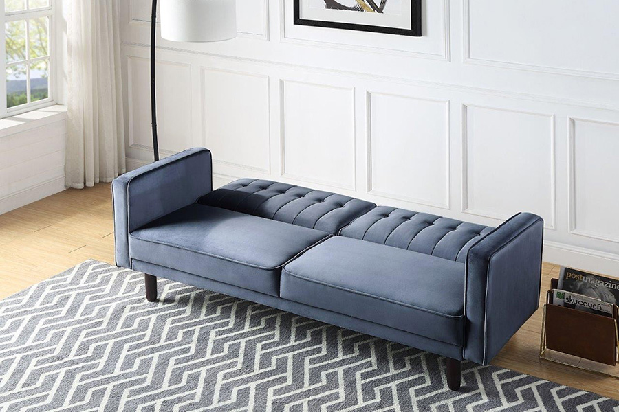 ACME Qinven Adjustable Sofa - Dark Gray Velvet