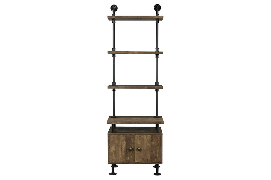 ACME - Ensata II TV Stand Side Pier in Rustic Oak/Black