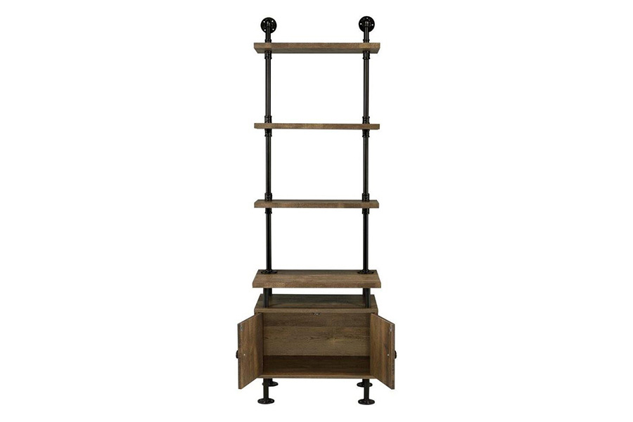 ACME - Ensata II TV Stand Side Pier in Rustic Oak/Black