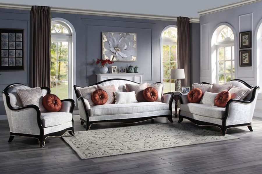 ACME - Nurmive Chair with 2 Pillows in Beige
