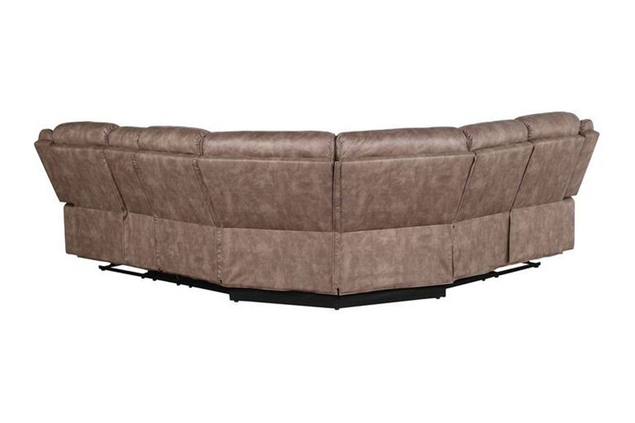 ACME Dollum Sectional Sofa - 2-Tone Chocolate Velvet