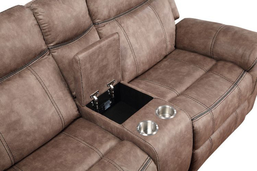 ACME Dollum Sectional Sofa - 2-Tone Chocolate Velvet