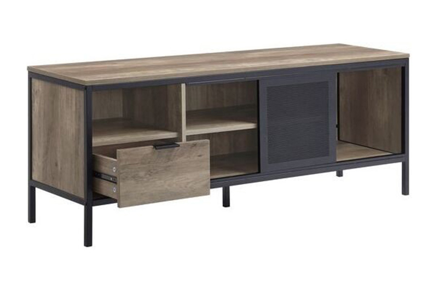 ACME - Nantan TV Stand in Rustic Oak/Black (LV00404)