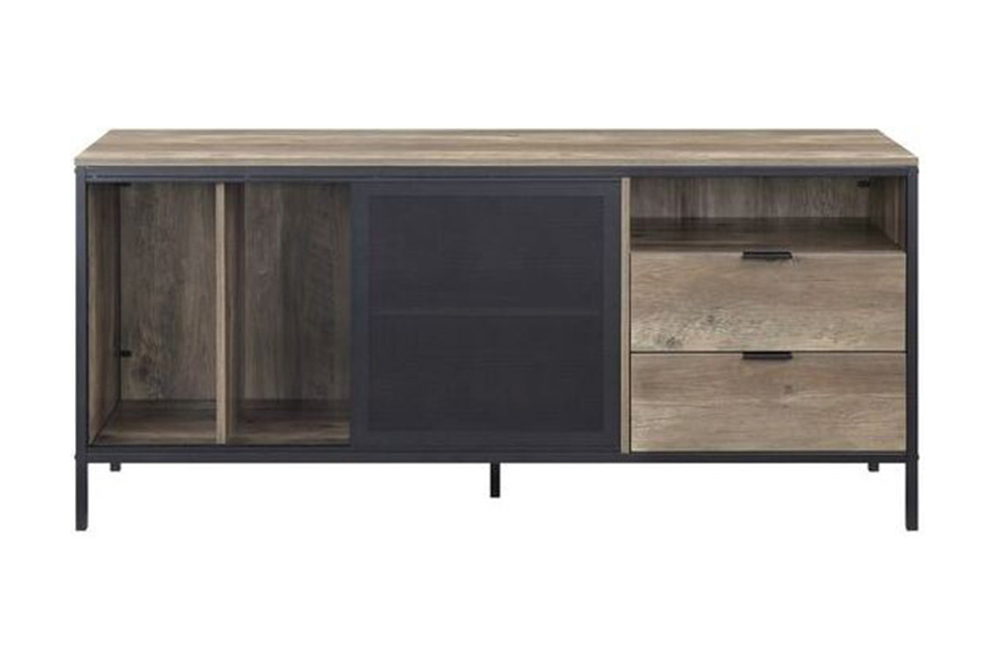 ACME - Nantan TV Stand in Rustic Oak/Black (LV00405)