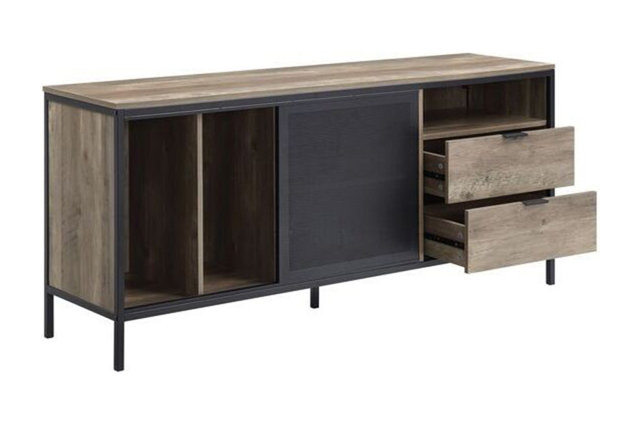 ACME - Nantan TV Stand in Rustic Oak/Black (LV00405)