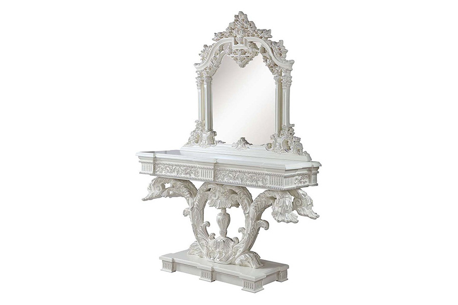 ACME - Vanaheim Mirror in Antique White (LV00807)