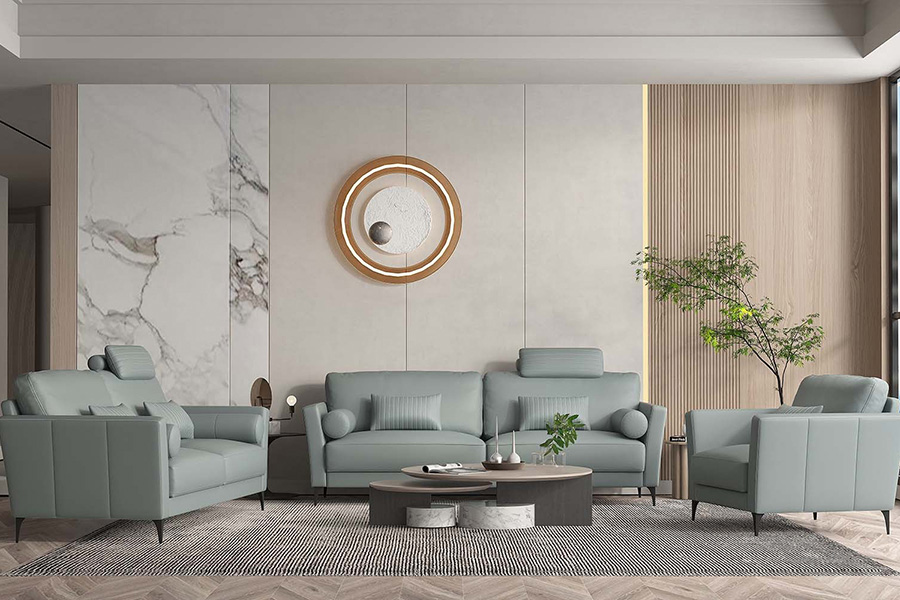ACME - Tussio Loveseat with 5 Pillows