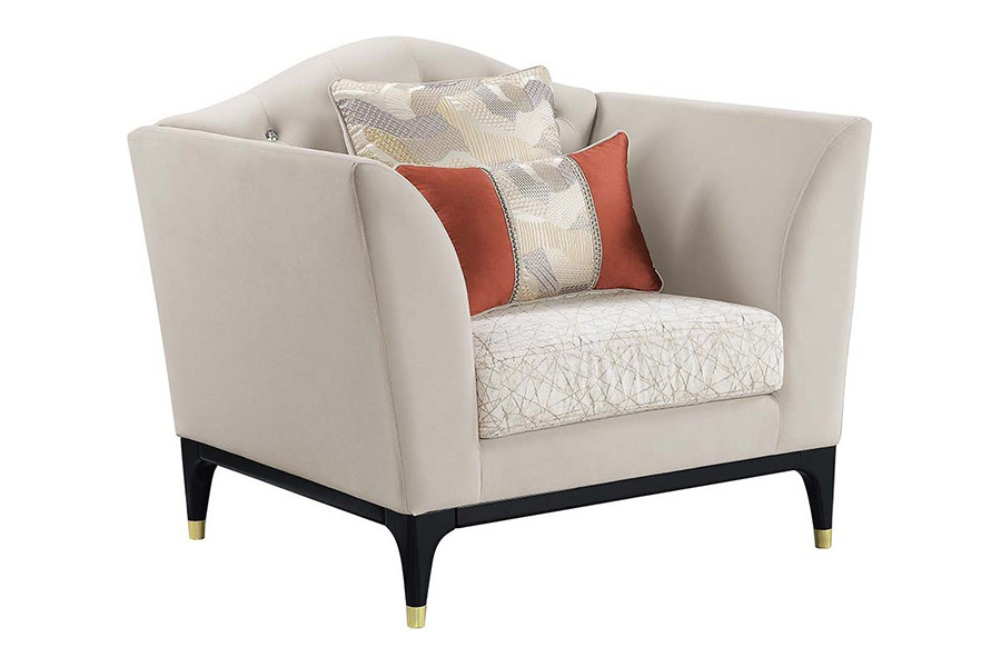 ACME - Tayden Chair with 2 Pillows in Beige