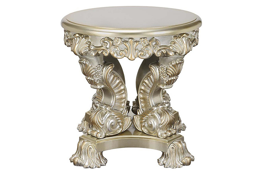 ACME - Sorina End Table in Antique Gold
