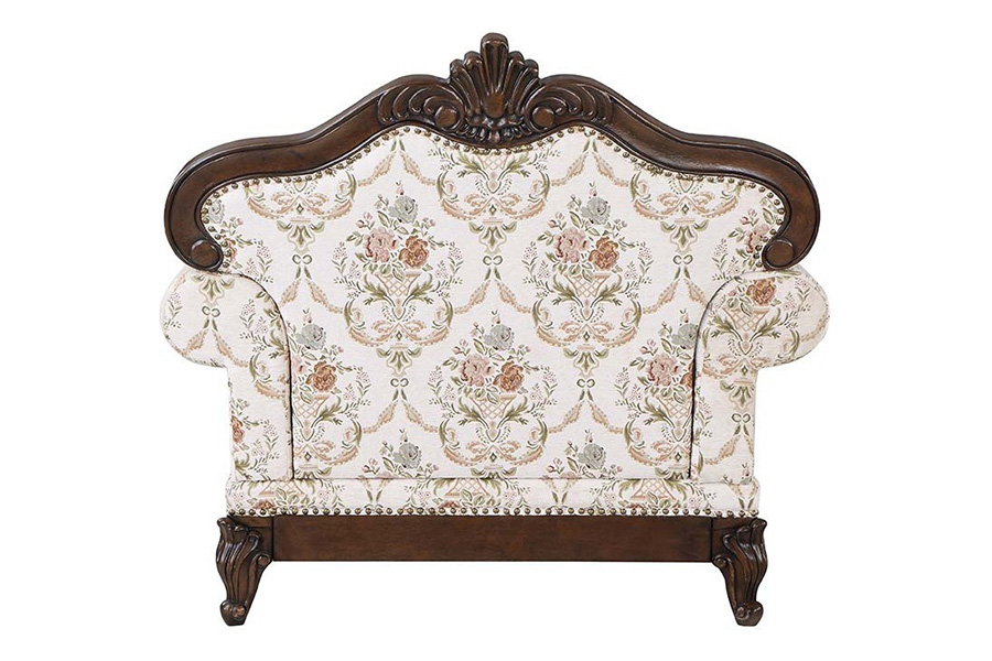 ACME - Nayla Chair with Pillow in Pattern/Cherry
