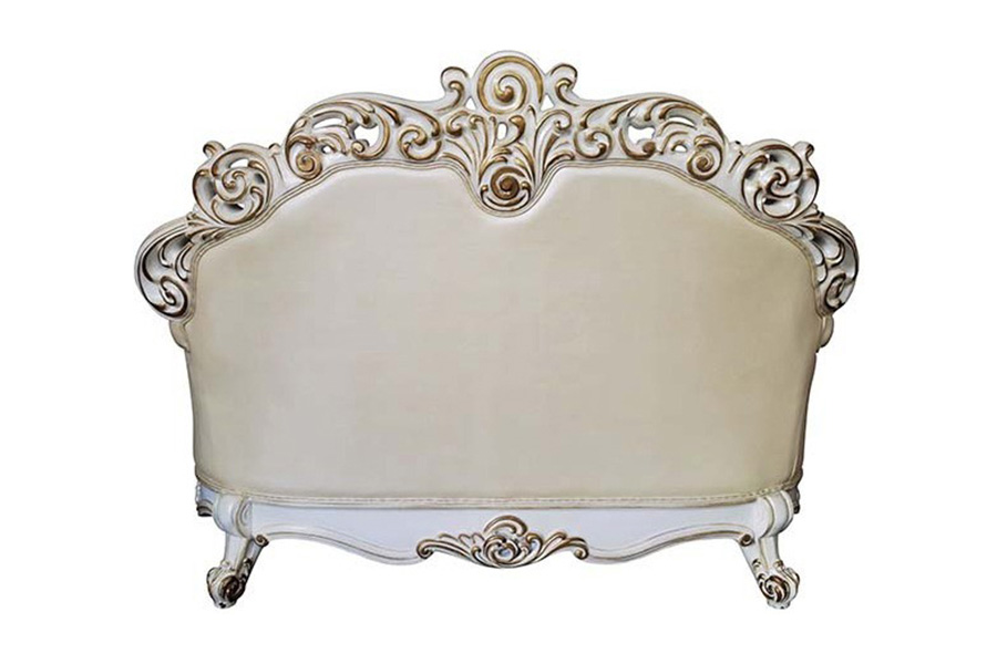 ACME Vendome Loveseat with 3 Pillows - Beige