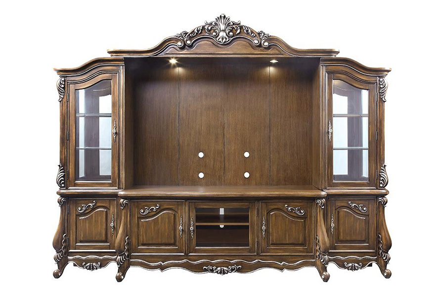 ACME - Latisha Entertainment Center in Antique Oak
