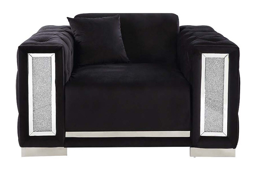 ACME - Trislar Chair with Pillow  (Same 52527) in Black