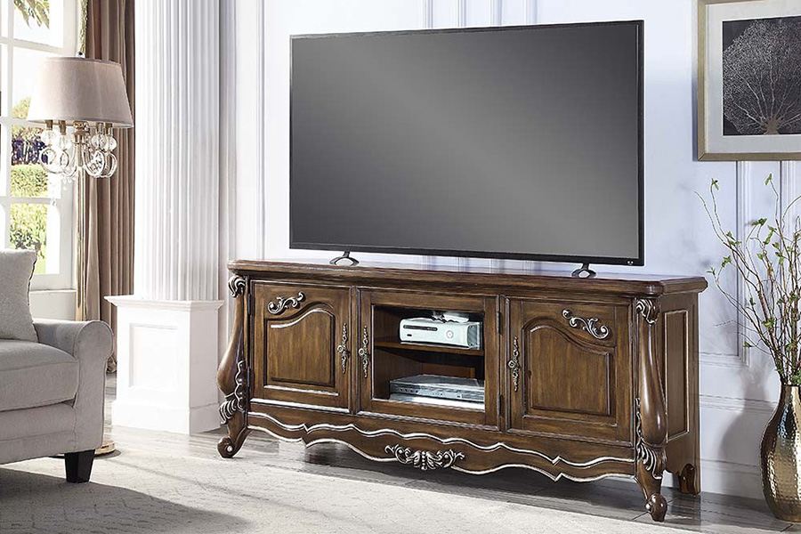 ACME - Latisha TV Stand in Antique Oak
