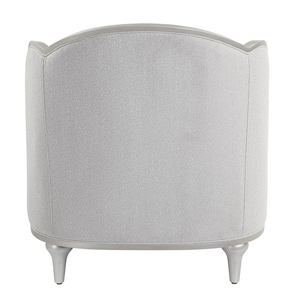 ACME - Kasa Chair with Pillow in Beige Linen/Champagne