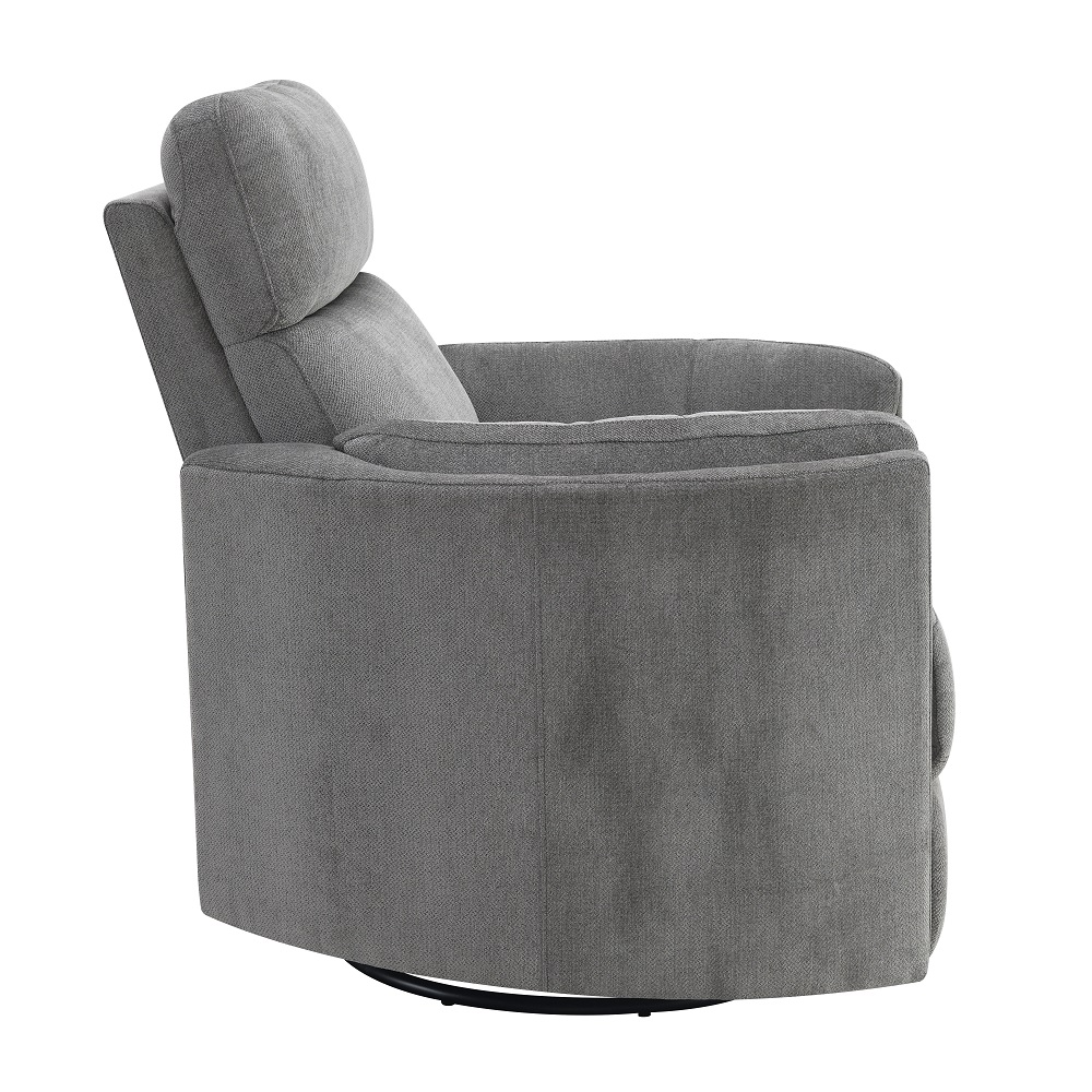 ACME Sagen Recliner with Swivel & Glider - Charcoal Chenille