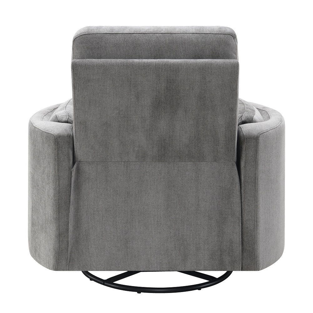 ACME Sagen Recliner with Swivel & Glider - Charcoal Chenille