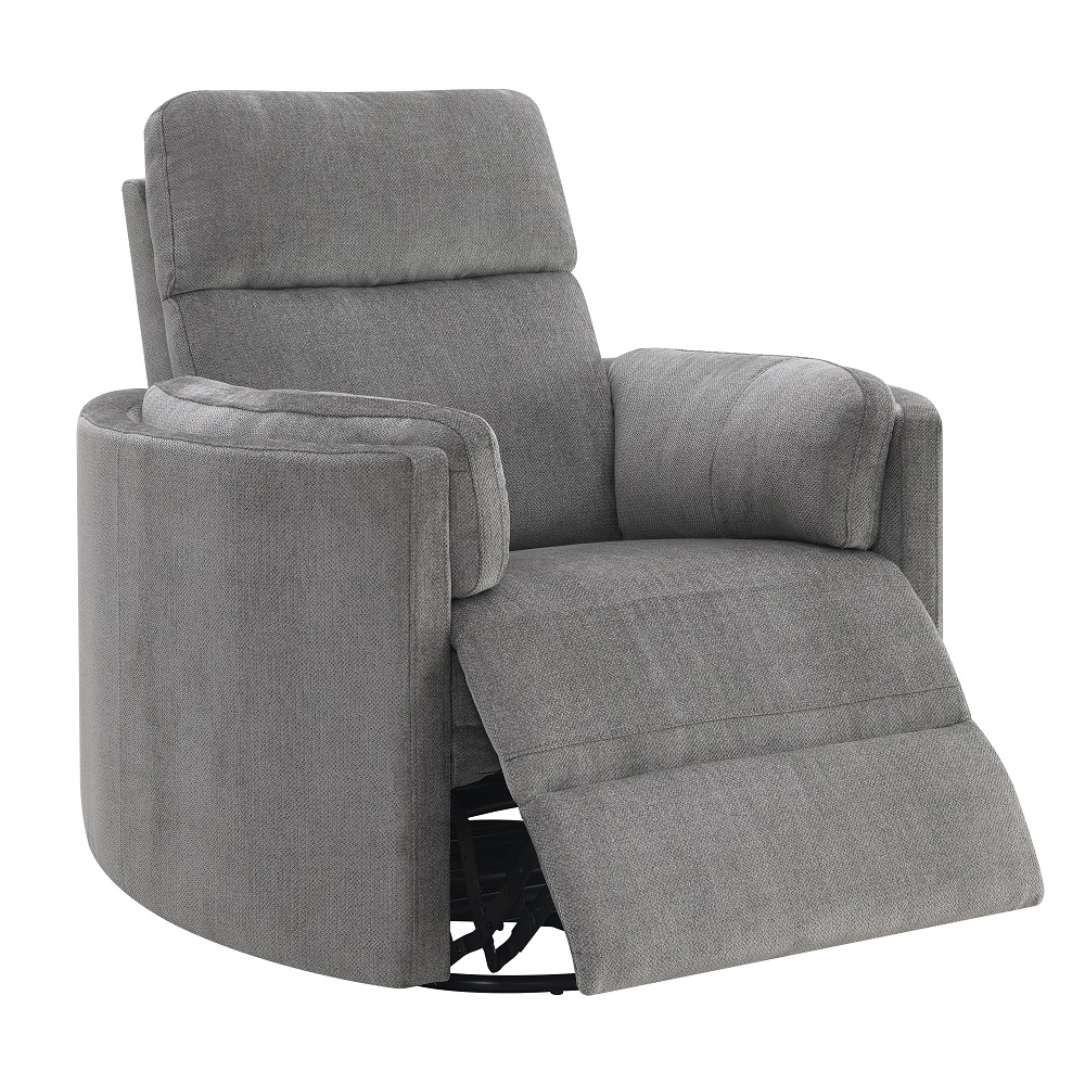 ACME Sagen Recliner with Swivel & Glider - Charcoal Chenille
