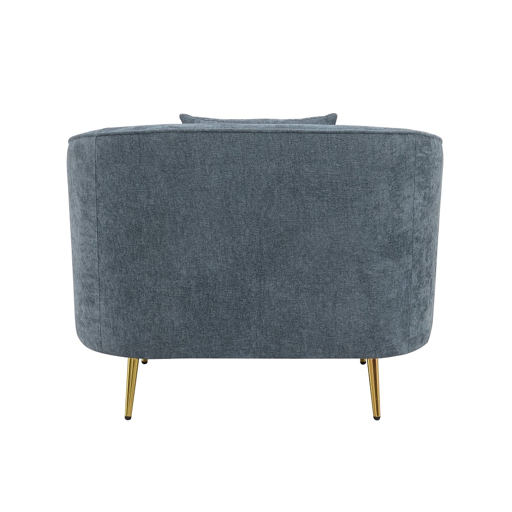 ACME - Nakendra Chair with Pillow in Cobalt Blue Chenille