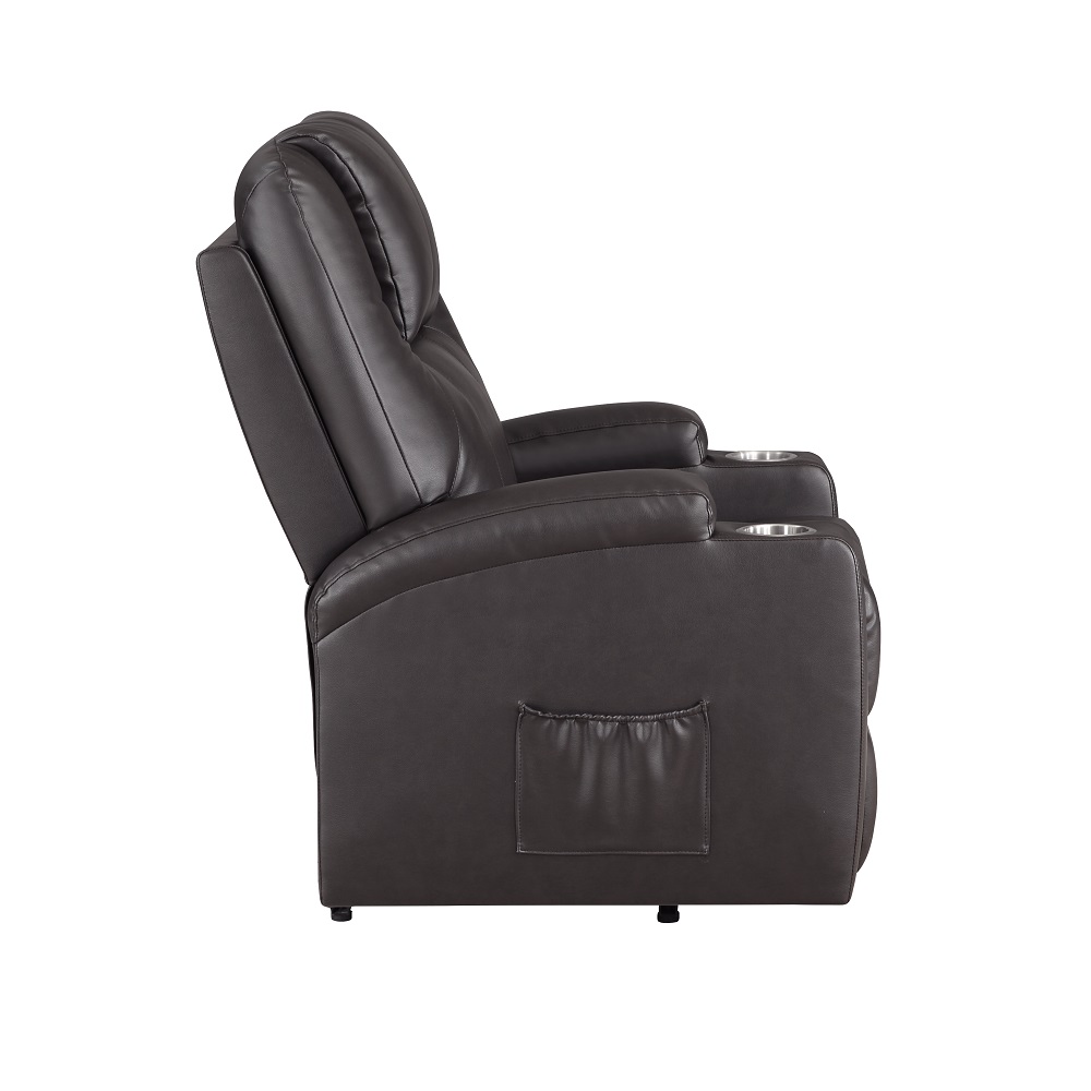 ACME Recliner with Power Lift & Massage - Brown