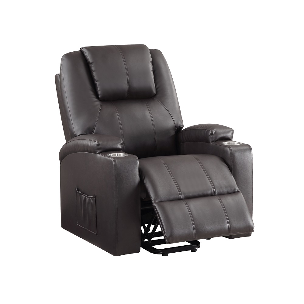 ACME Recliner with Power Lift & Massage - Brown
