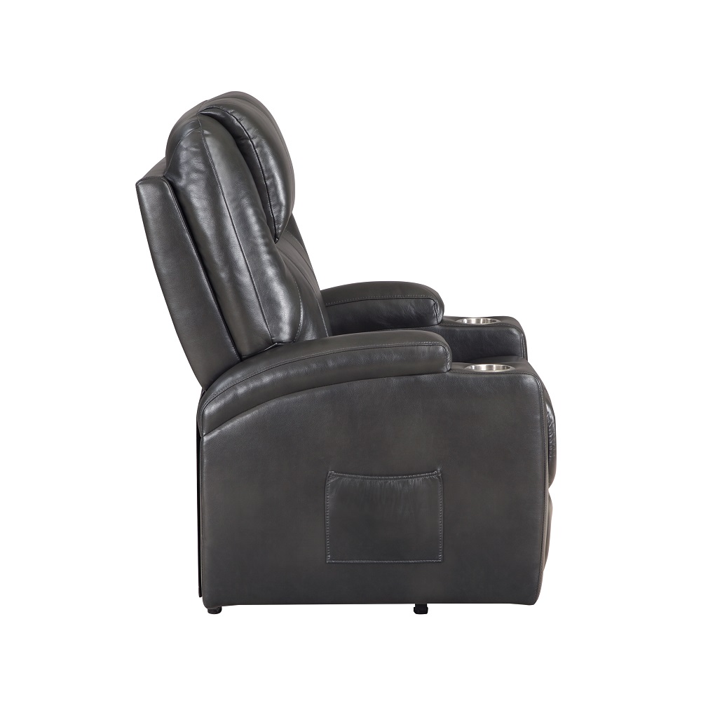 ACME Recliner with Power Lift & Massage - Gunmetal
