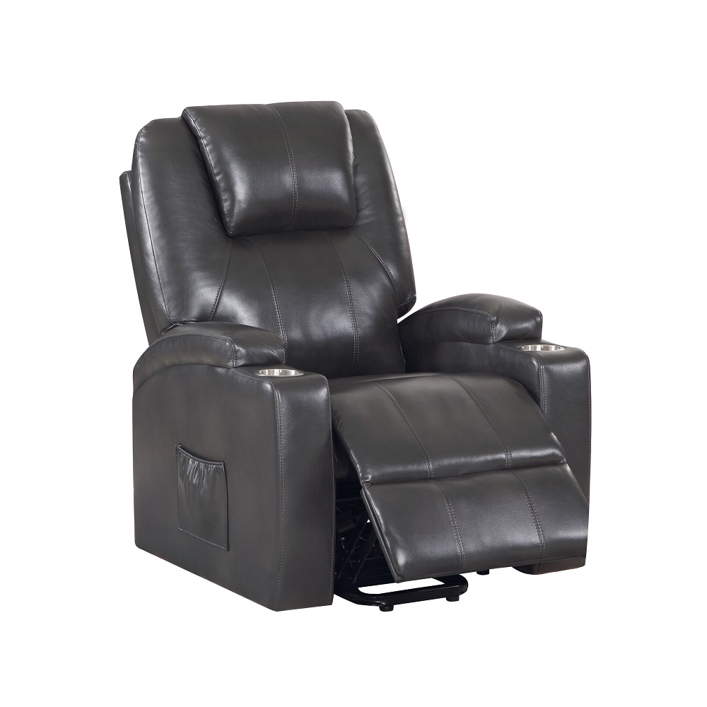 ACME Recliner with Power Lift & Massage - Gunmetal