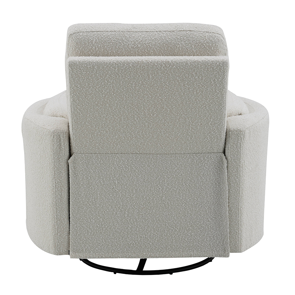 ACME Sagen Glider Recliner with Swivel - Beige Boucle