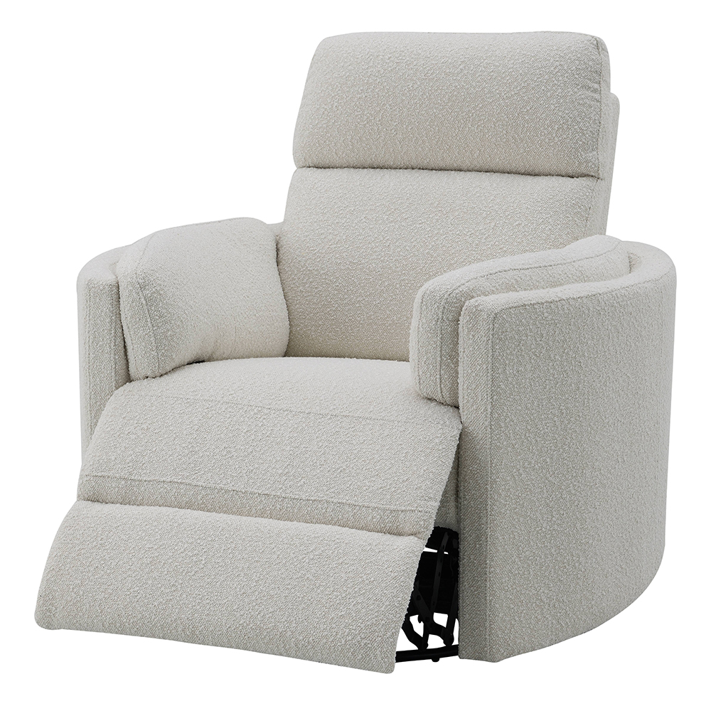 ACME Sagen Glider Recliner with Swivel - Beige Boucle