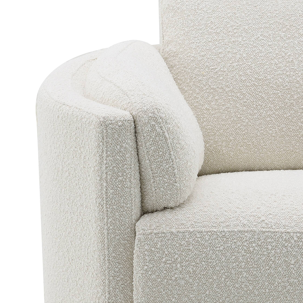 ACME Sagen Glider Recliner with Swivel - Beige Boucle