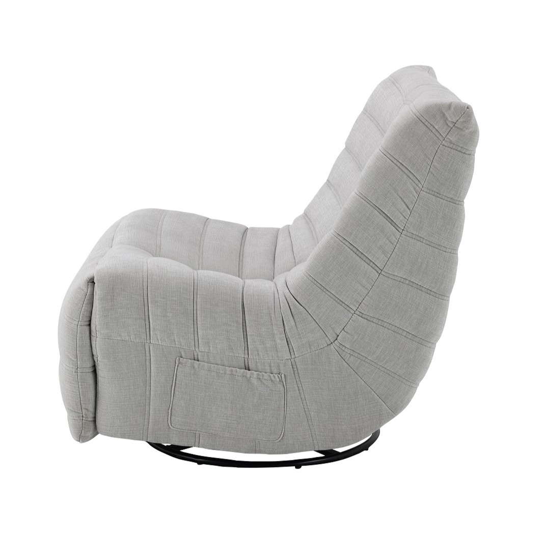 ACME Talmon Recliner with Swivel - Oyster Chenille