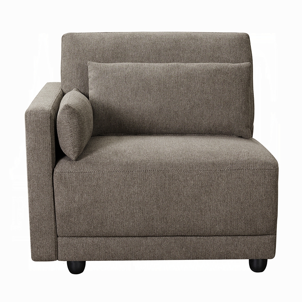 ACME Rylie Modular Lf Chair with 3 Pillows - Gray Linen