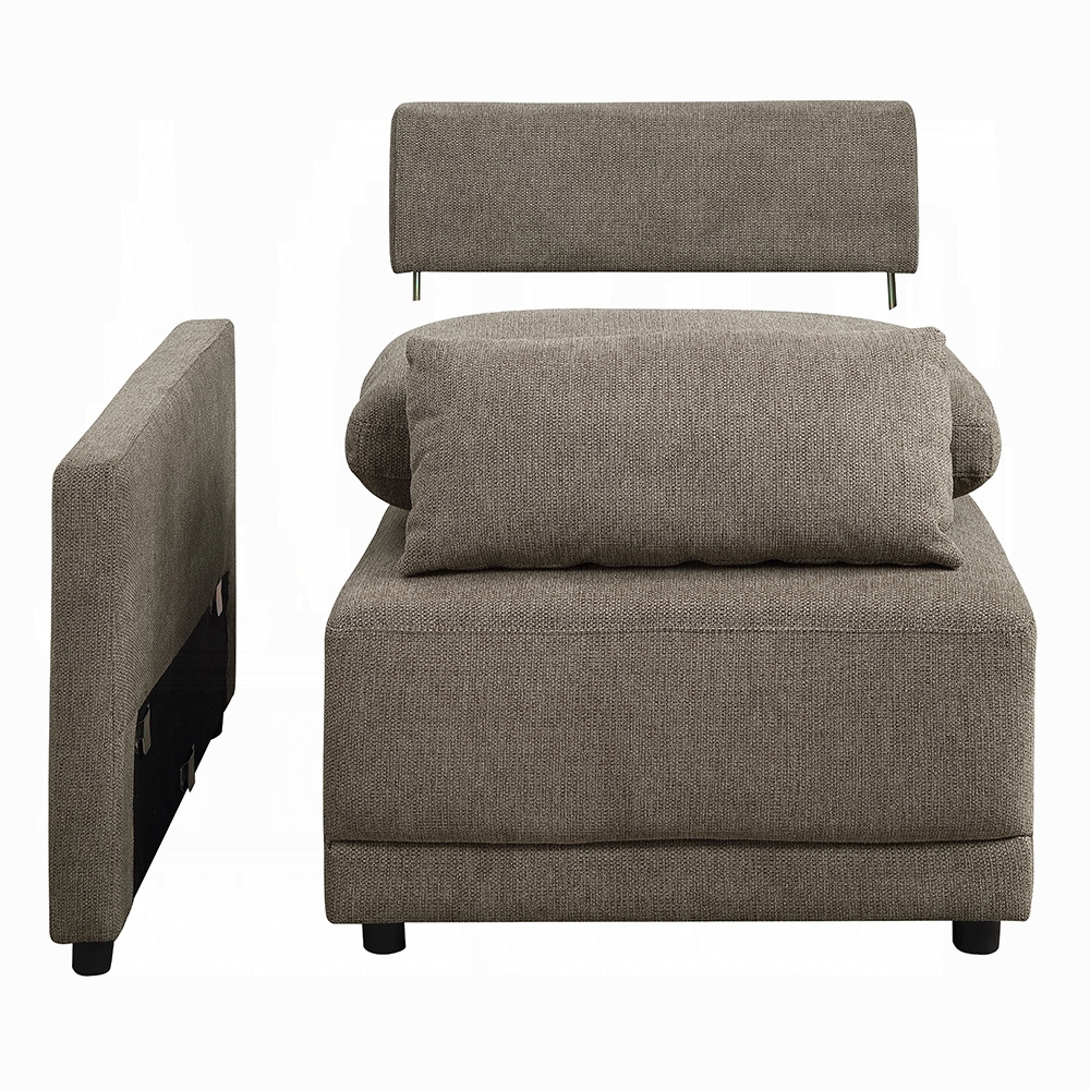 ACME Rylie Modular Lf Chair with 3 Pillows - Gray Linen