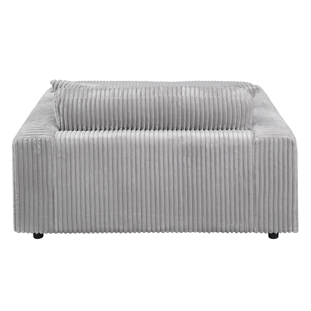 ACME Hilde Chaise with 2 Pillows - Beige Corduroy