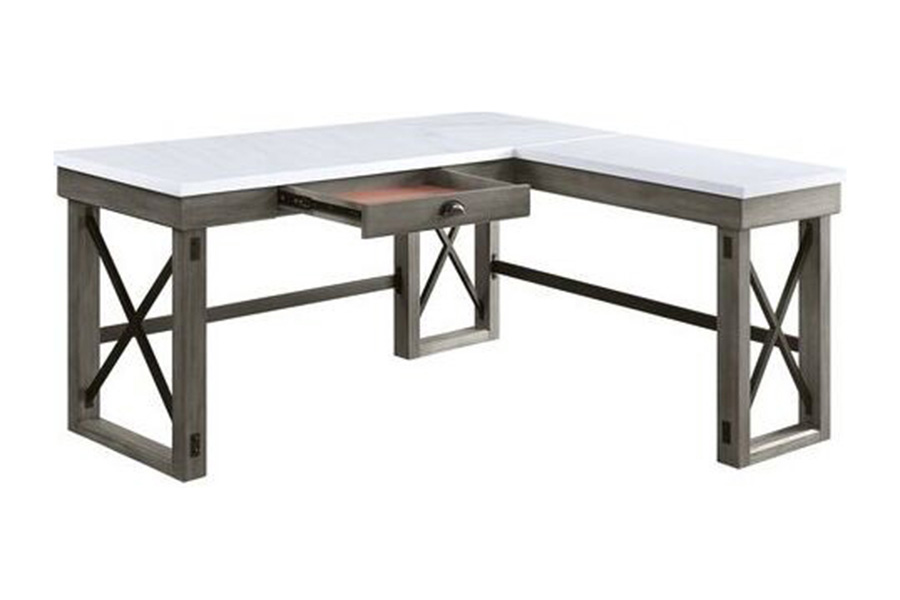 ACME Talmar Writing Desk with Lift Top - Weathered Gray Finish