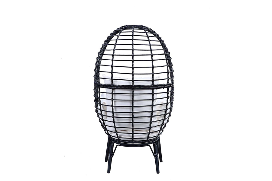 ACME - Penelope Patio Lounge Chair in Light Gray/Black